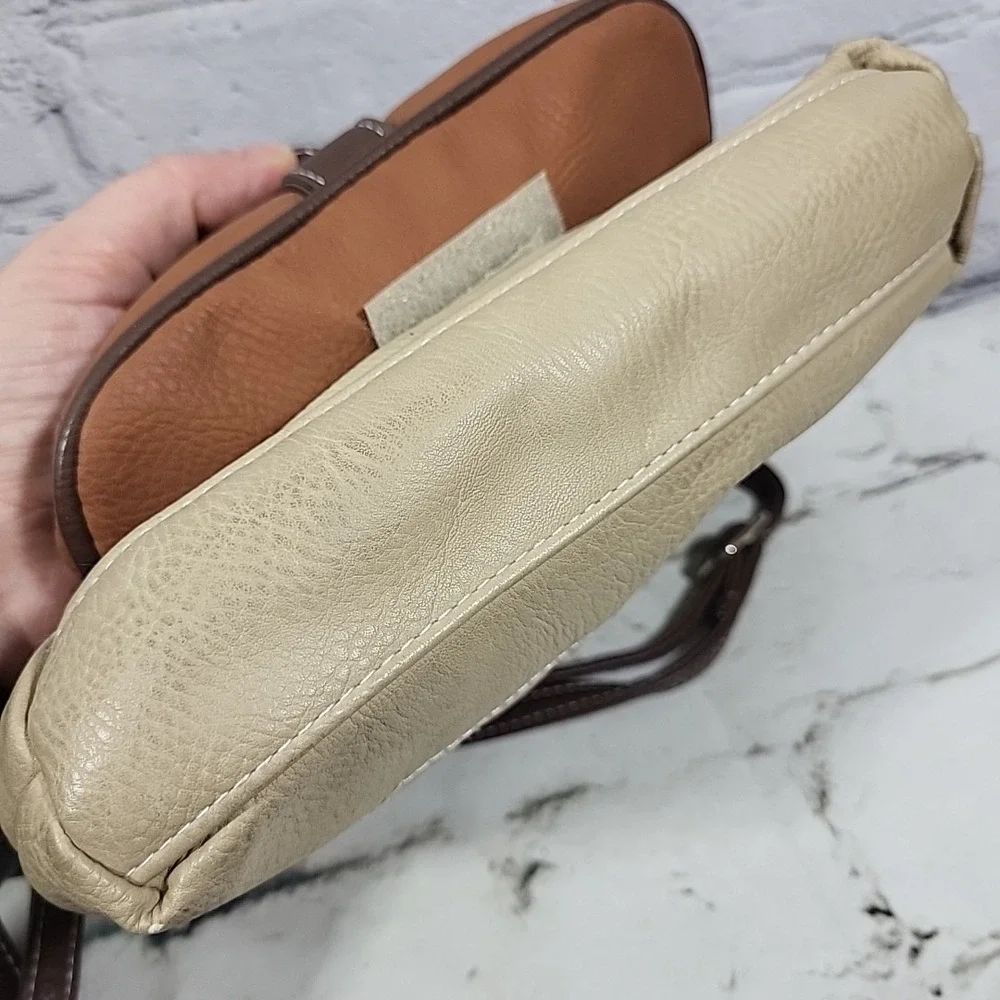 Multi Sac Crossbody Vegan Leather Bag Purse Biege Tan Western Sachel -‎ Spots